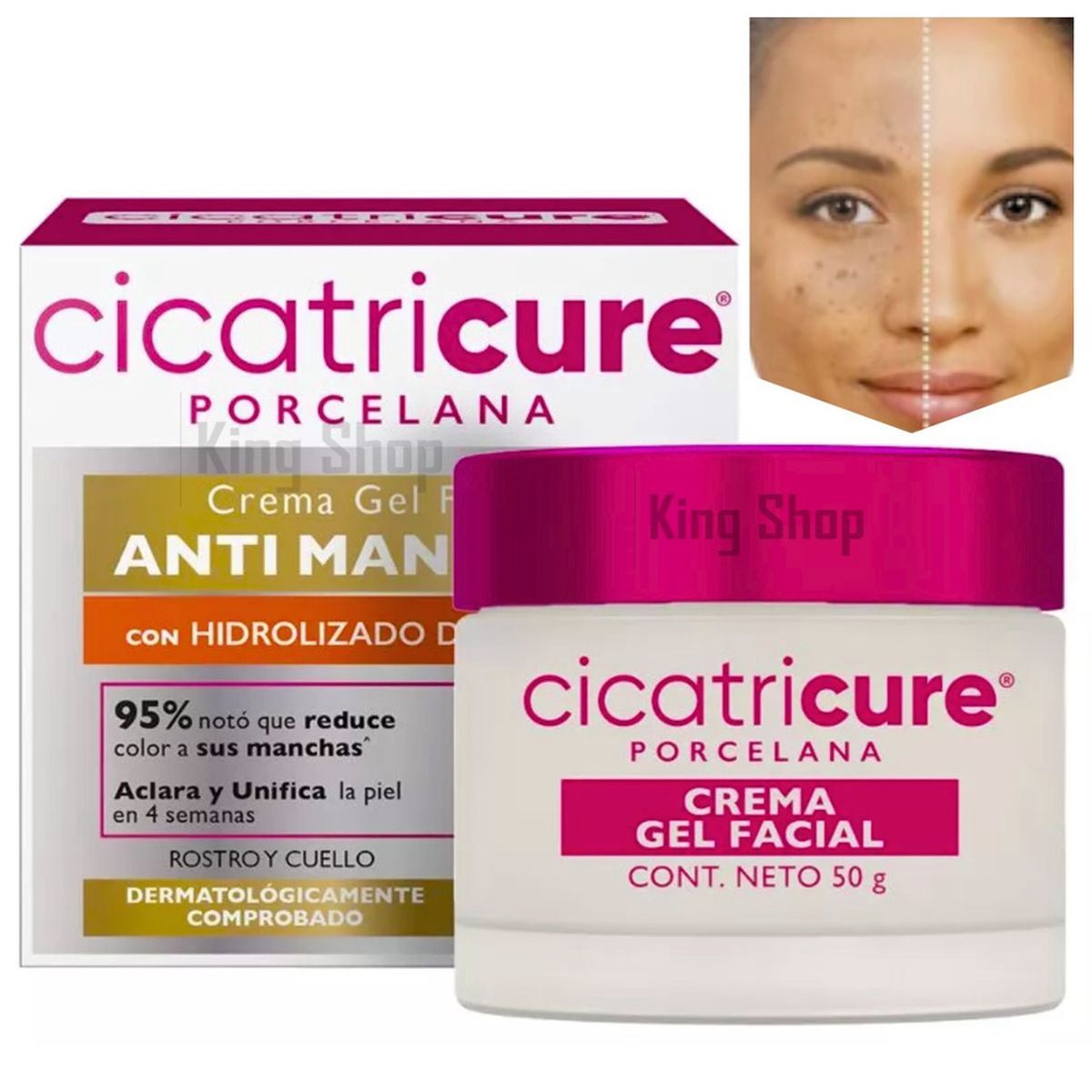 GEL FACIAL CICATRICURE ANTIMARCAS PORCELANA 50GR