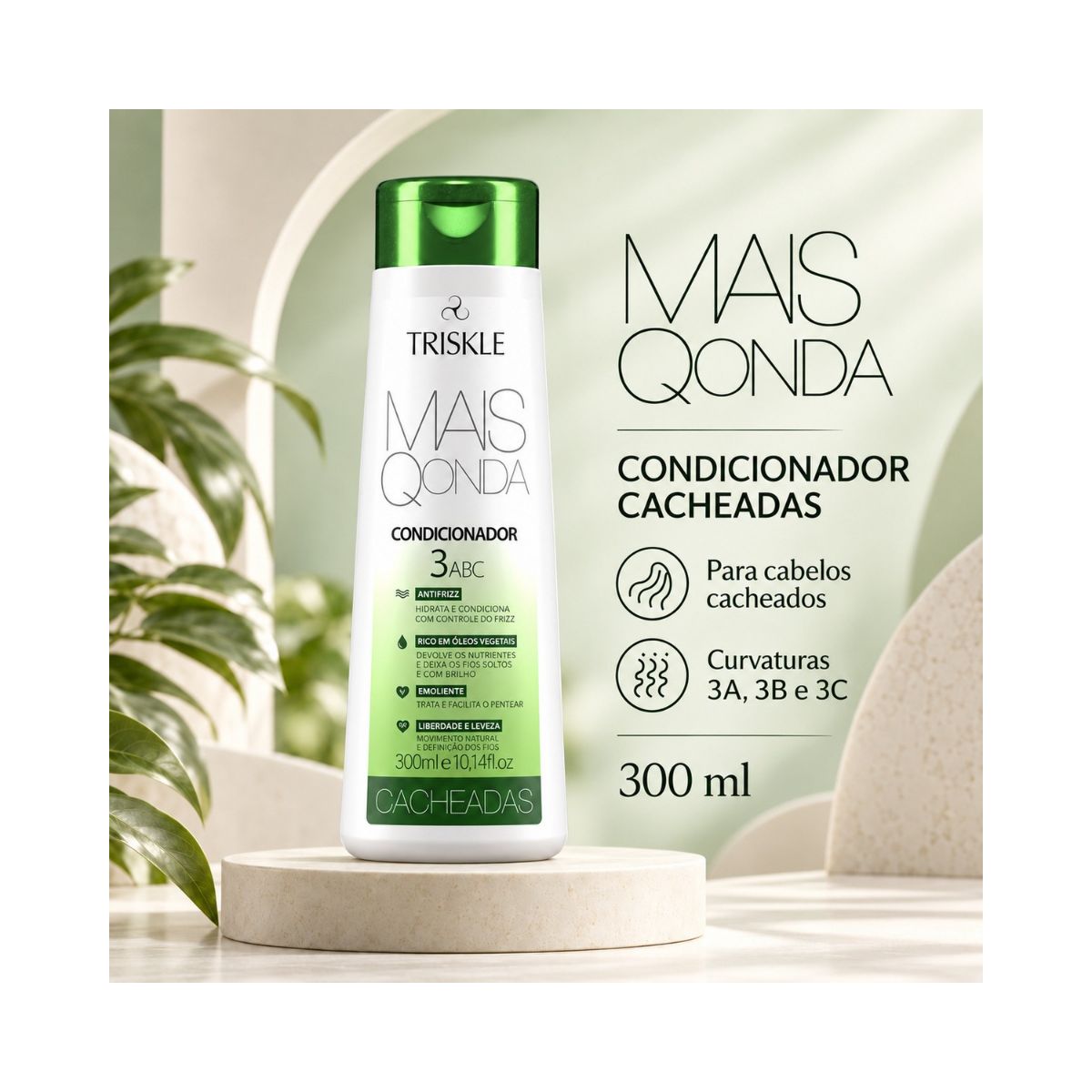CONDICIONADOR MAISQONDA CACHEADOS TRISKLE 300ML