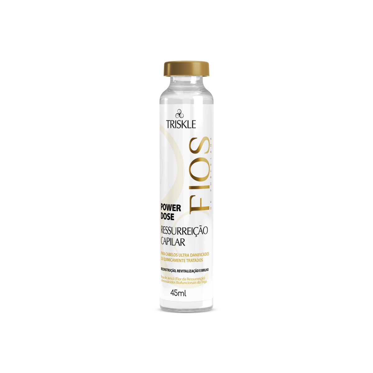 POWER DOSE FIOS DE PORCELANA RESSURREIÇAÕ CAPILAR TRISKLE 45ML