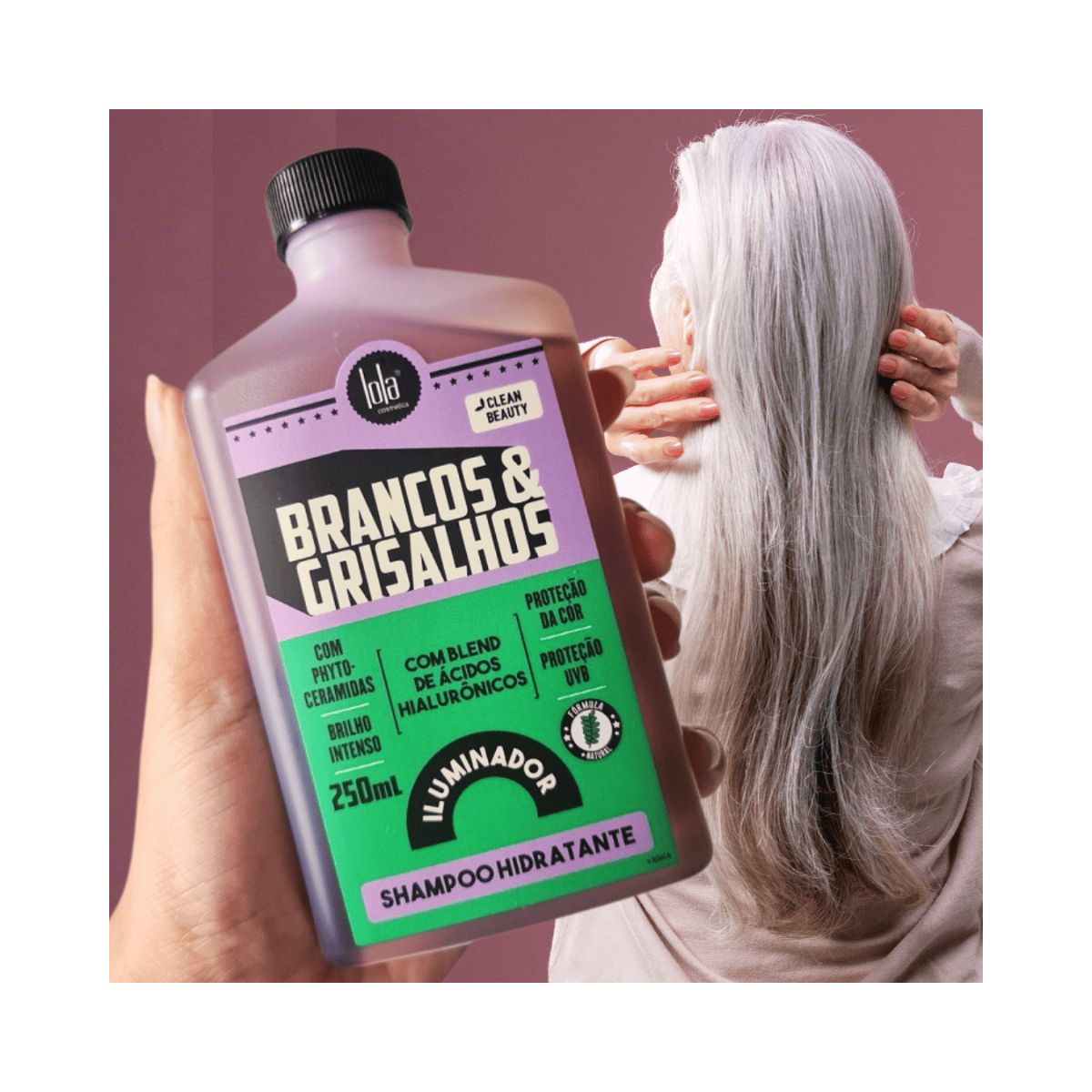 SHAMPOO HIDRATANTE BRANCOS E GRISALHOS LOLA COSMETICS 250ML