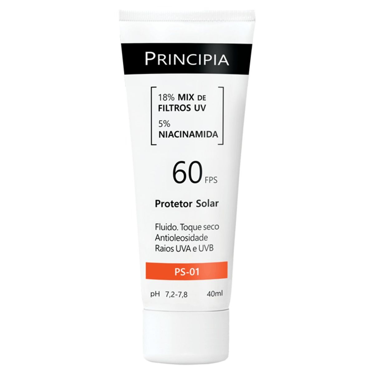 PROTETOR SOLAR FACIAL PRINCIPIA PS-01 FPS60 40ML