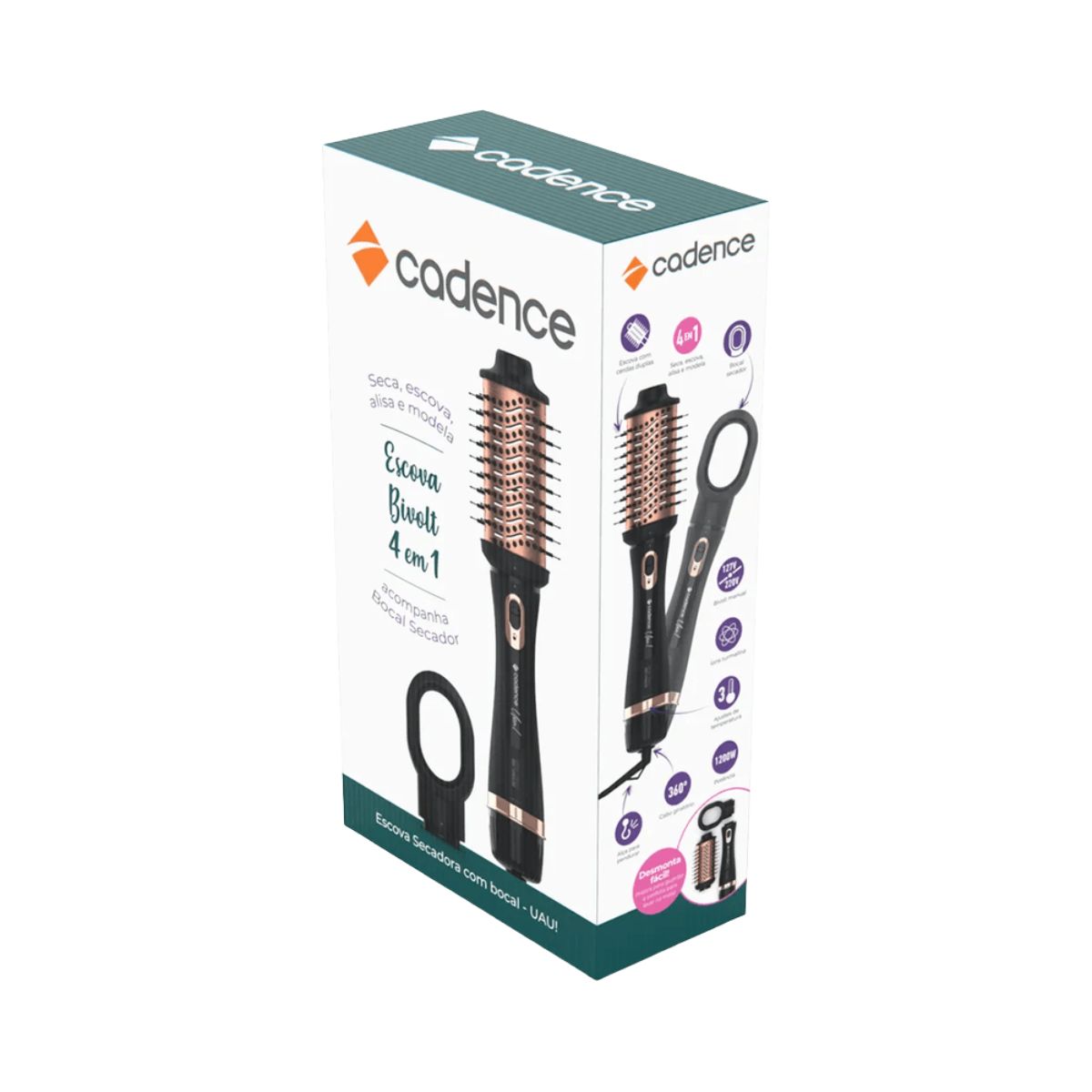 ESCOVA SECADORA UAU 4 EM 1 ESC800 CADENCE - BIVOLT