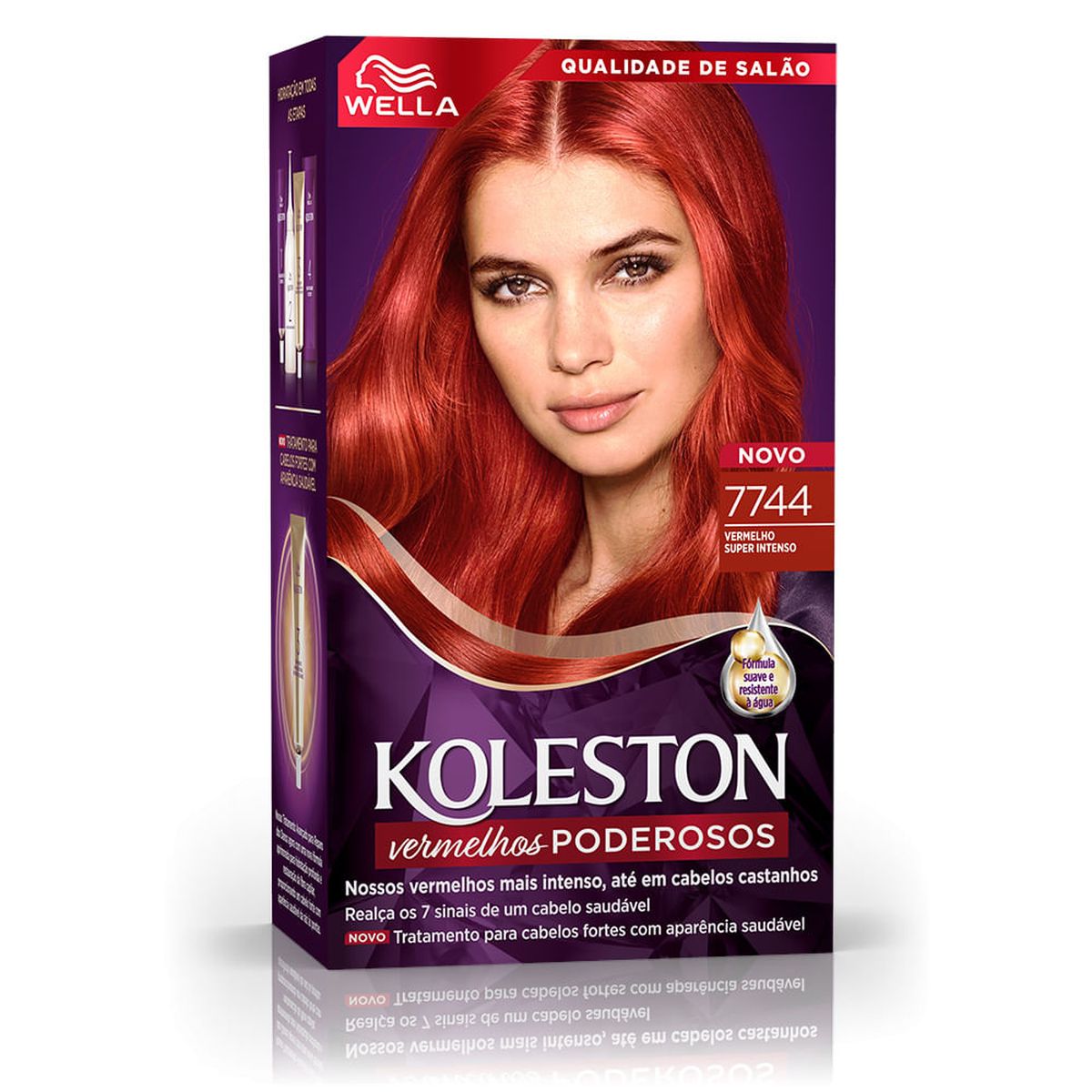 COLORAÇÃO PERMANENTE 7744 VERMELHO SUPER INTENSO KOLESTON 55G