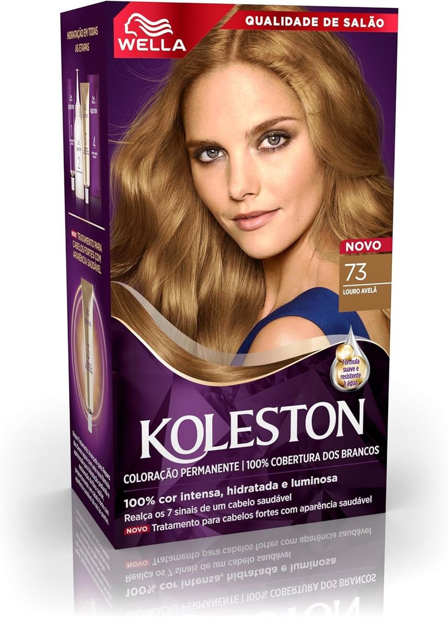 COLORAÇÃO PERMANENTE 73 LOURO AVELA KOLESTON 55G