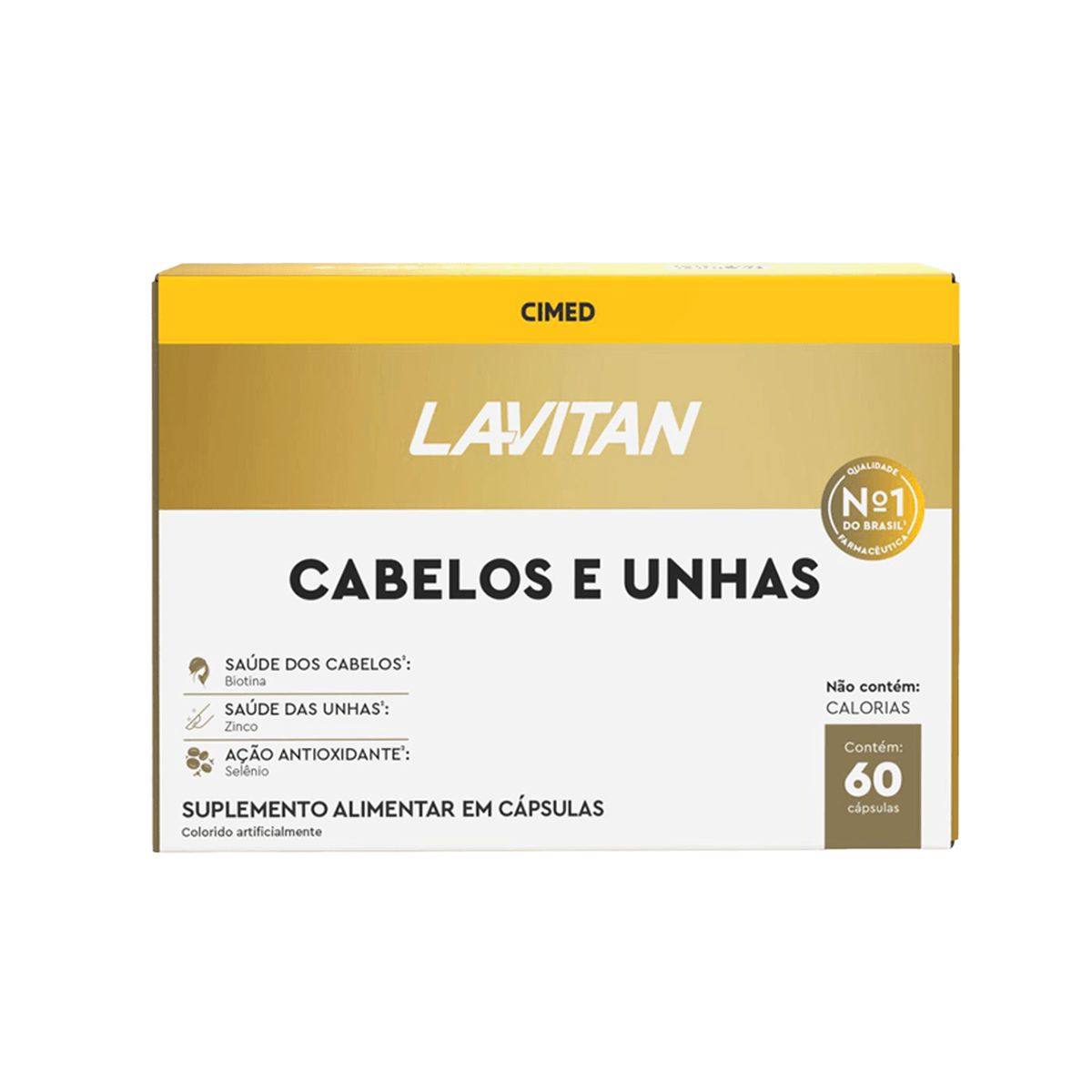 SUPLEMENTO ALIMENTAR LAVITAN CIMED CABELOS E UNHAS 60 CÁPSULAS