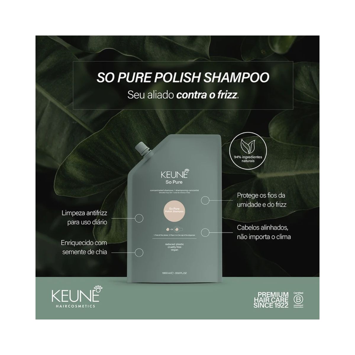 SHAMPOO SO PURE POLISH REFILL KEUNE 400ML