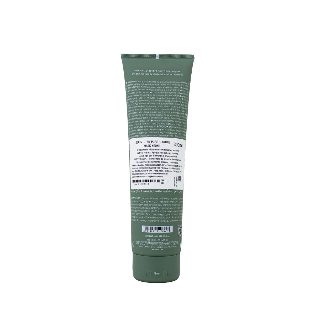 MÁSCARA SO PURE RESTORE KEUNE 300G