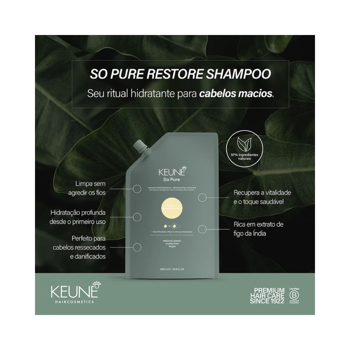 SHAMPOO SO PURE RESTORE REFILL KEUNE 400ML