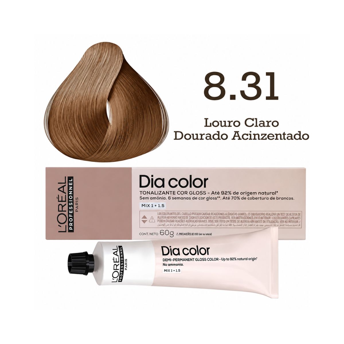 TONALIZANTE DIA COLOR 8.31 LOURO CL DOUR ACINZ LOREAL PROFESSIONNEL 60G