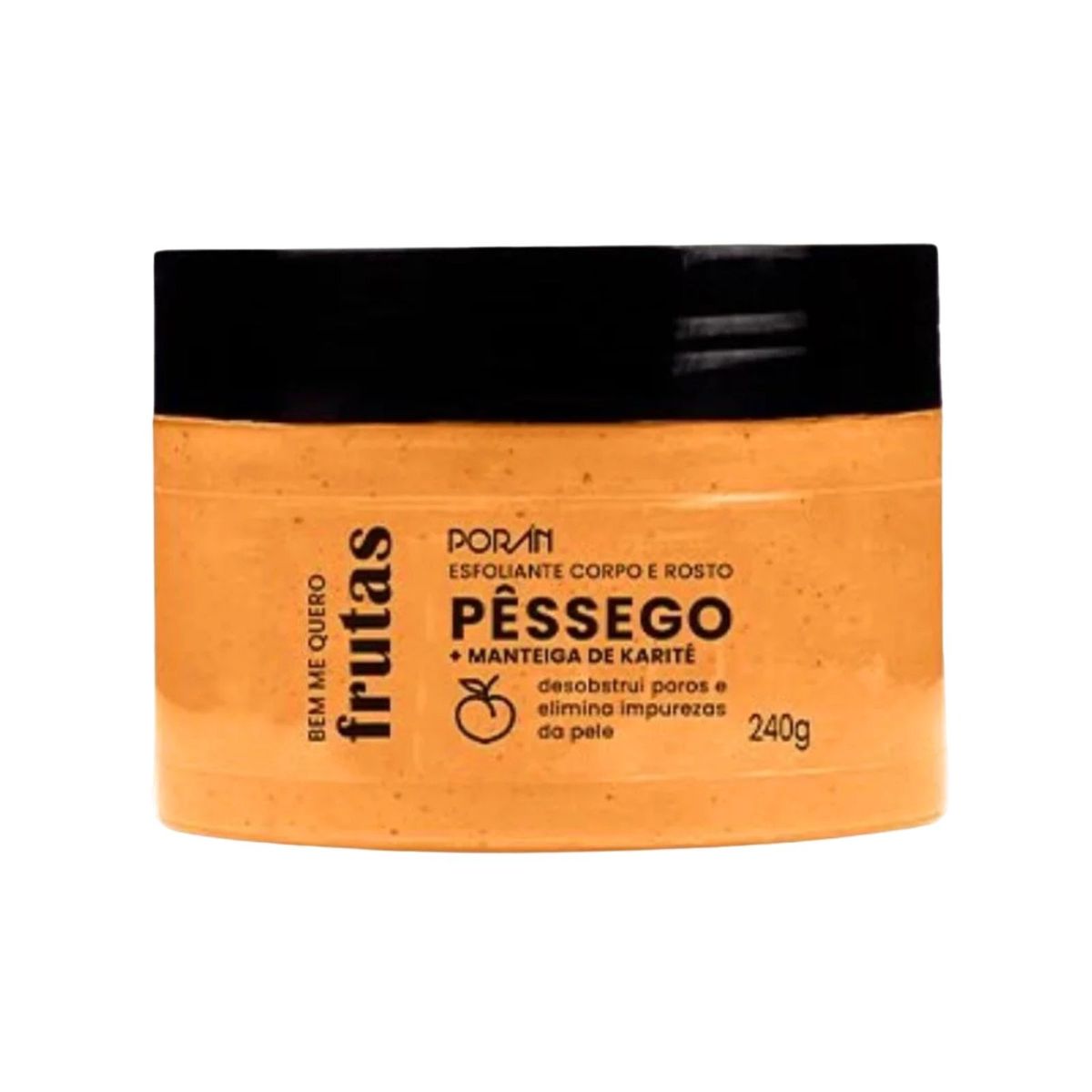 ESFOLIANTE PARA CORPO E ROSTO PÊSSEGO+MANTEIGA DE KARITÉ PORÁN 240G