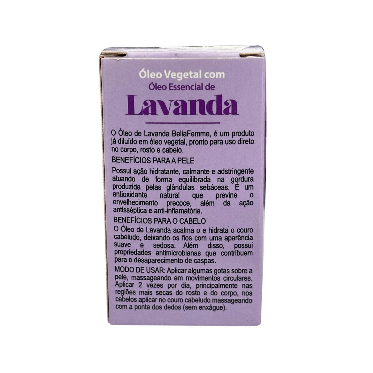 OLEO ESSENCIAL VEGETAL LAVANDA BELLA FEMME 10ML