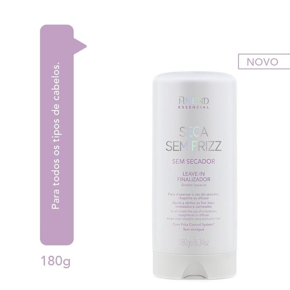 LEAVE-IN FINALIZADOR ESSENCIAL SECA SEM FRIZZ AMEND 180ML