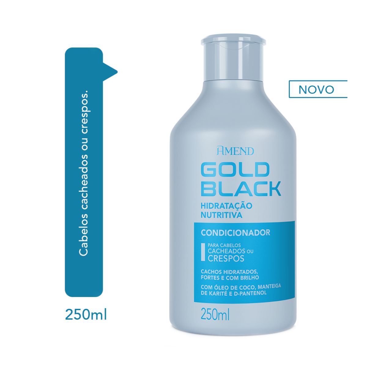 CONDICIONADOR GOLD BLACK HIDRATAÇÃO NUTRITIVA AMEND 250ML