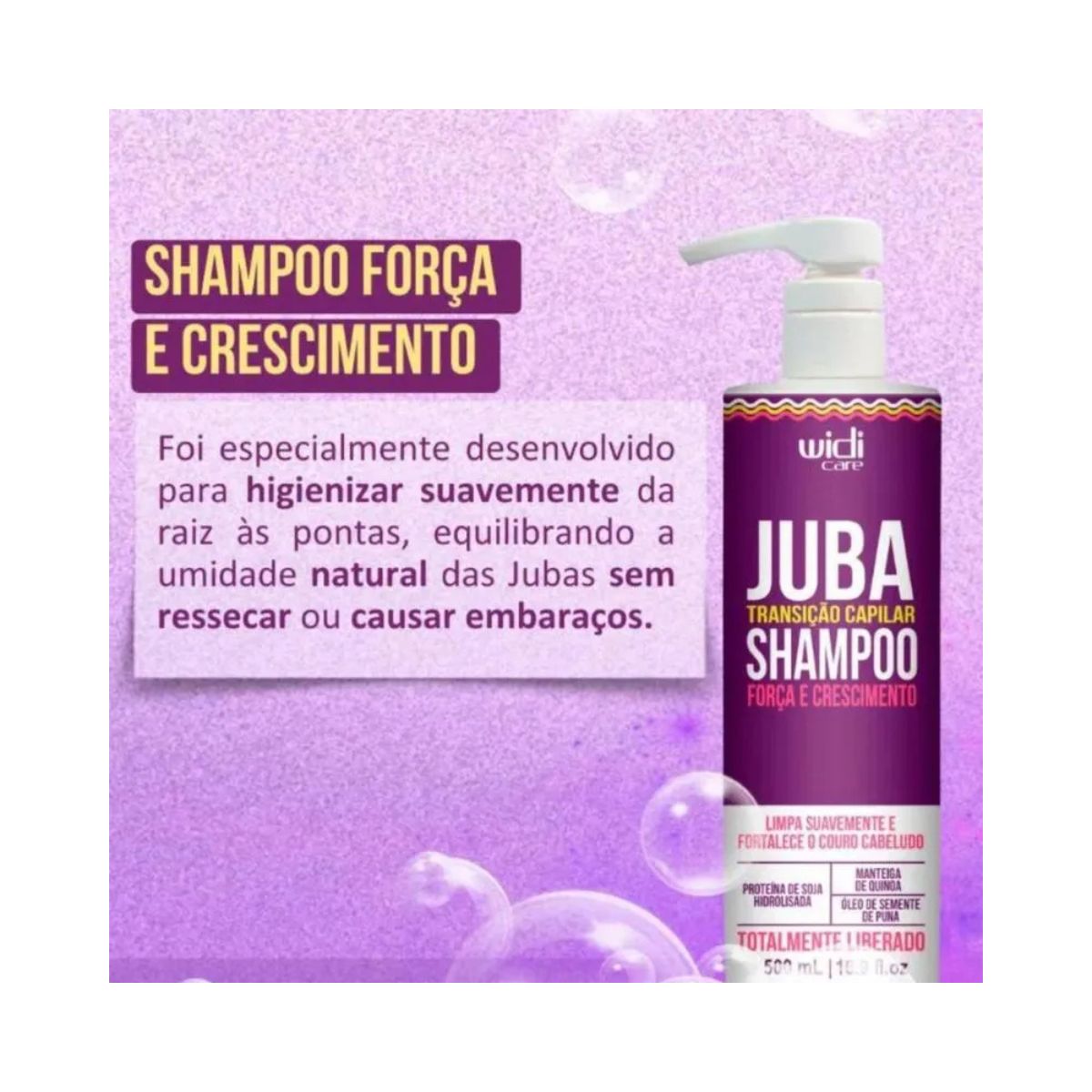 SHAMPOO JUBA TRANSIÇÃO CAPILAR WIDI CARE