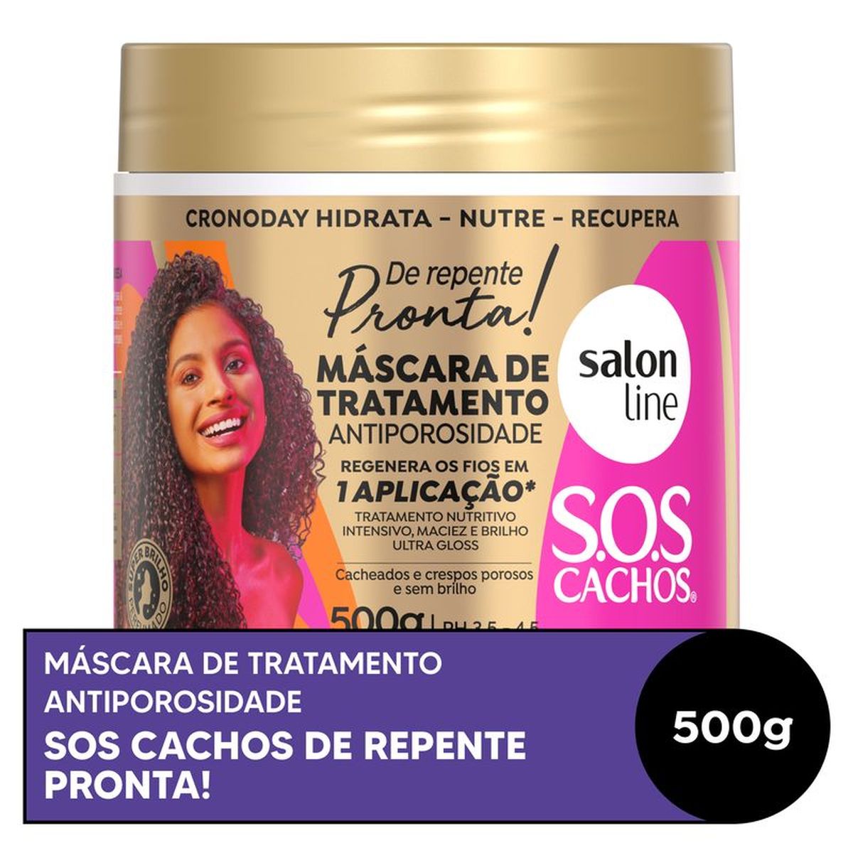 SOS MASCARA CONDICIONANTE ANTIPORISADE DE REPENTE PRONTA SALON LINE 500GR