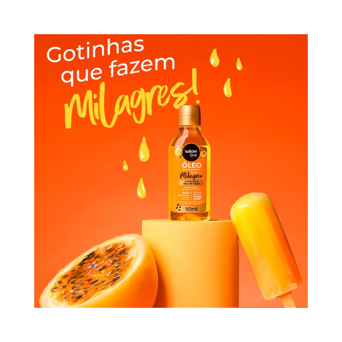 CACHOS DOS SONHOS OLEO CONDICIONADOR MARACUJA MULTY MILAGRES SALON LINE 50ML
