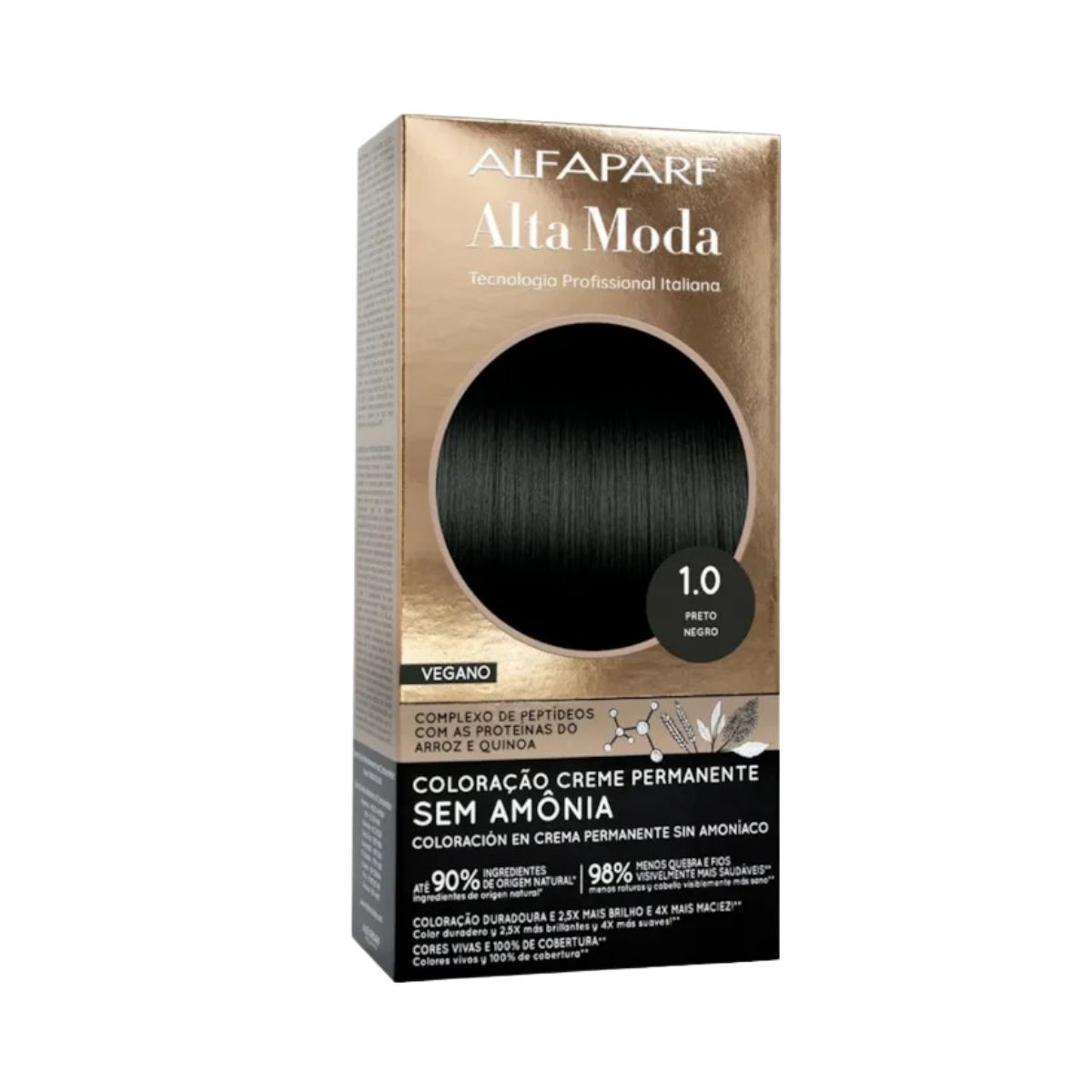 COLORAÇÃO SEM AMÔNIA 1.0 PRETO ALTA MODA