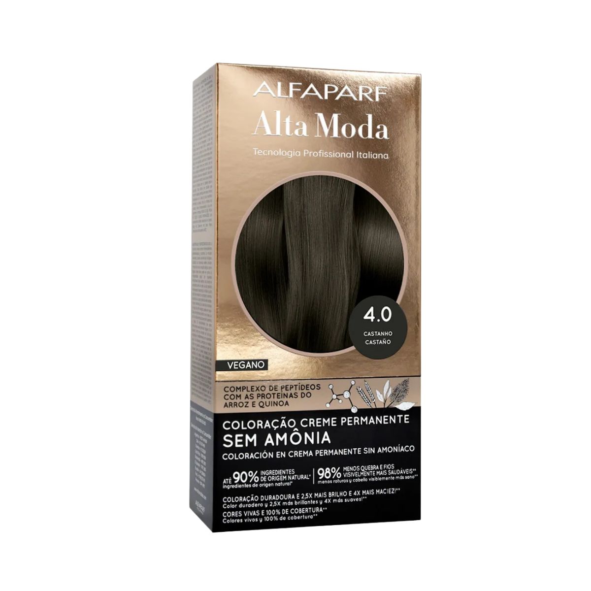 COLORAÇÃO SEM AMÔNIA 4.0 CASTANHO ALTA MODA