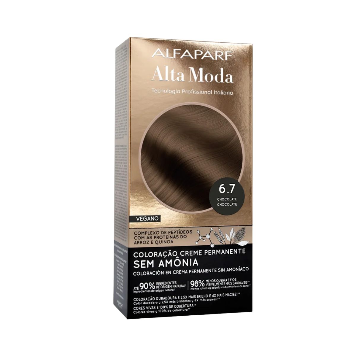 COLORAÇÃO SEM AMÔNIA 6.7 CHOCOLATE ALTA MODA