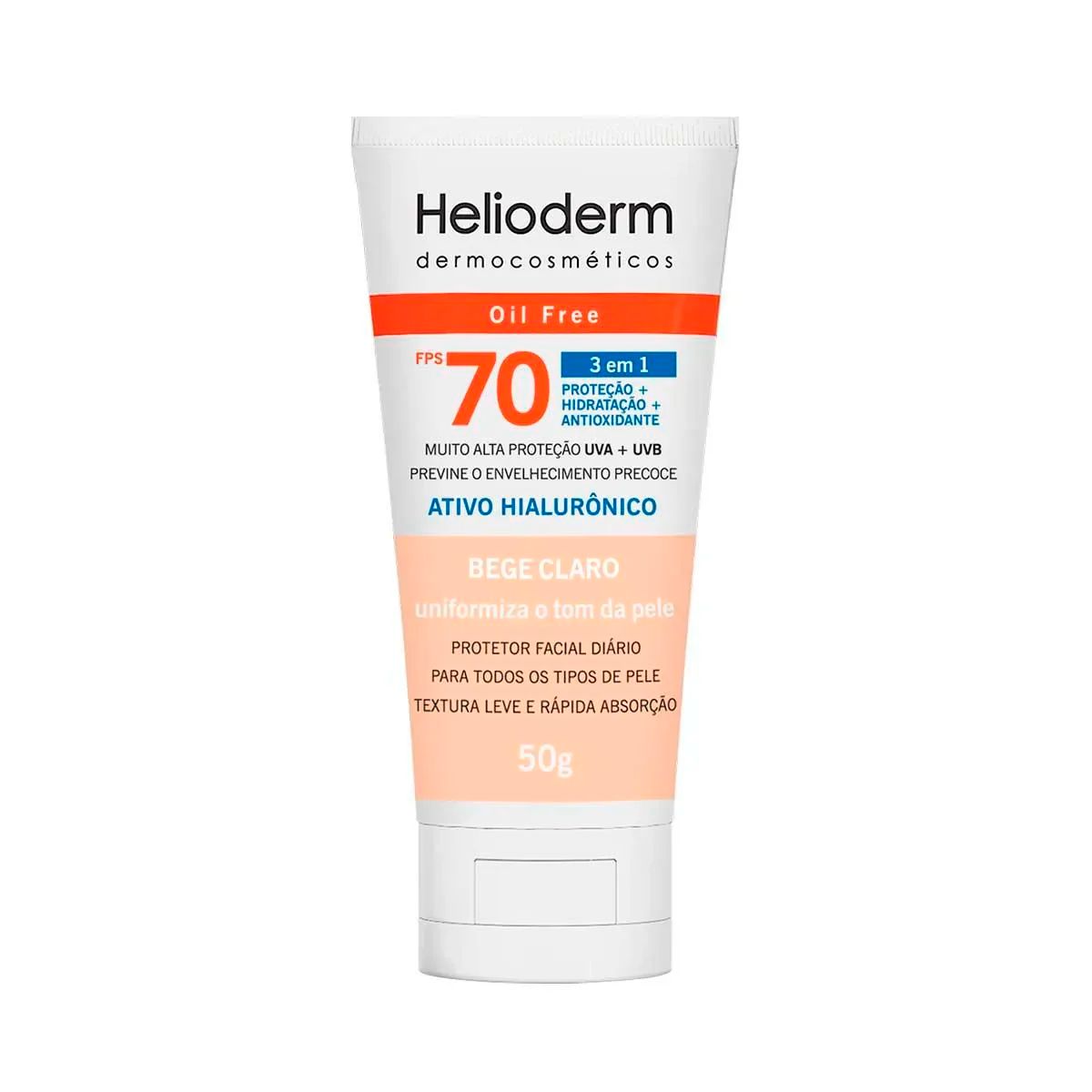 PROTETOR HELIODERM FACIAL FPS70 BEGE CL