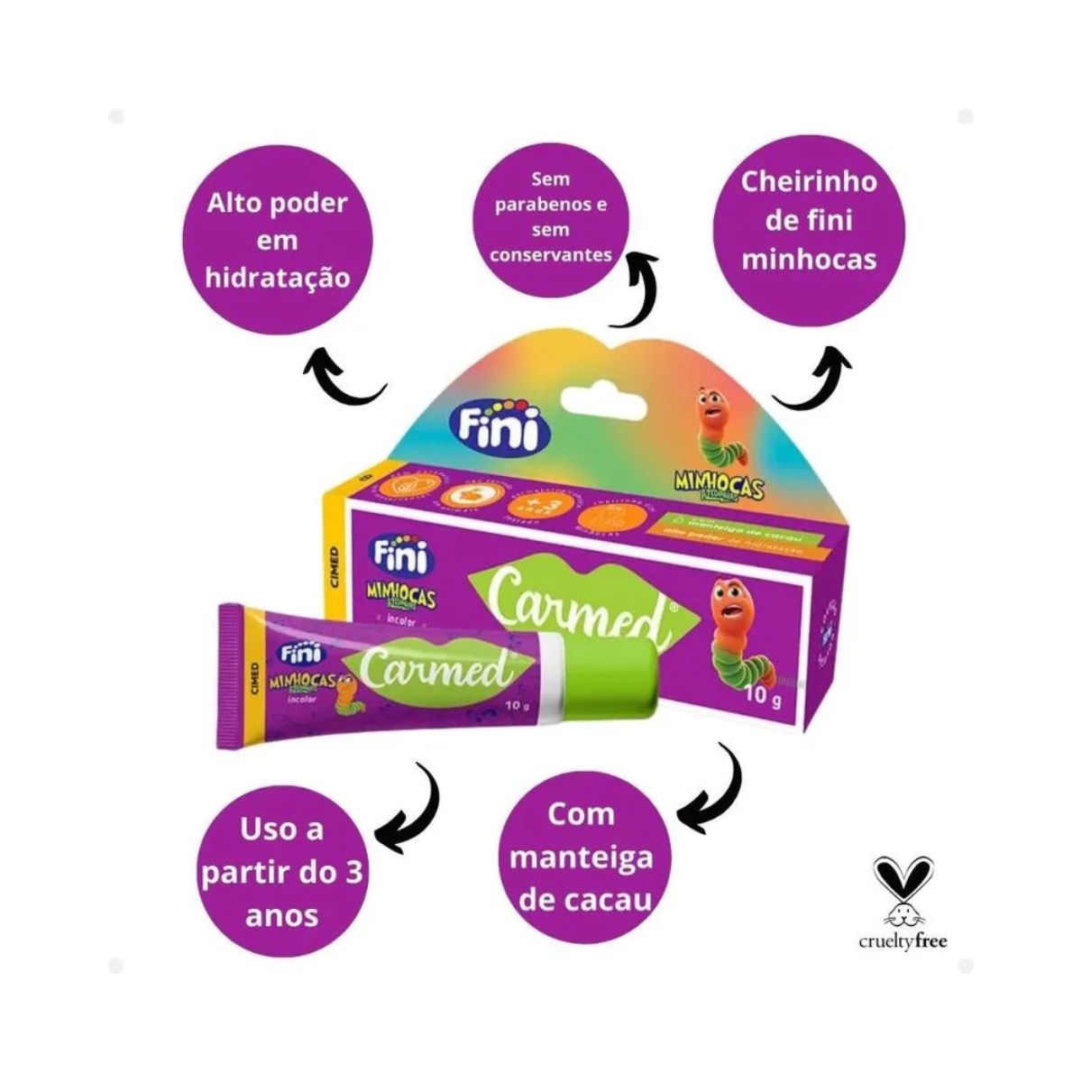 HIDRATANTE LABIAL CARMED MINHOCAS 10G