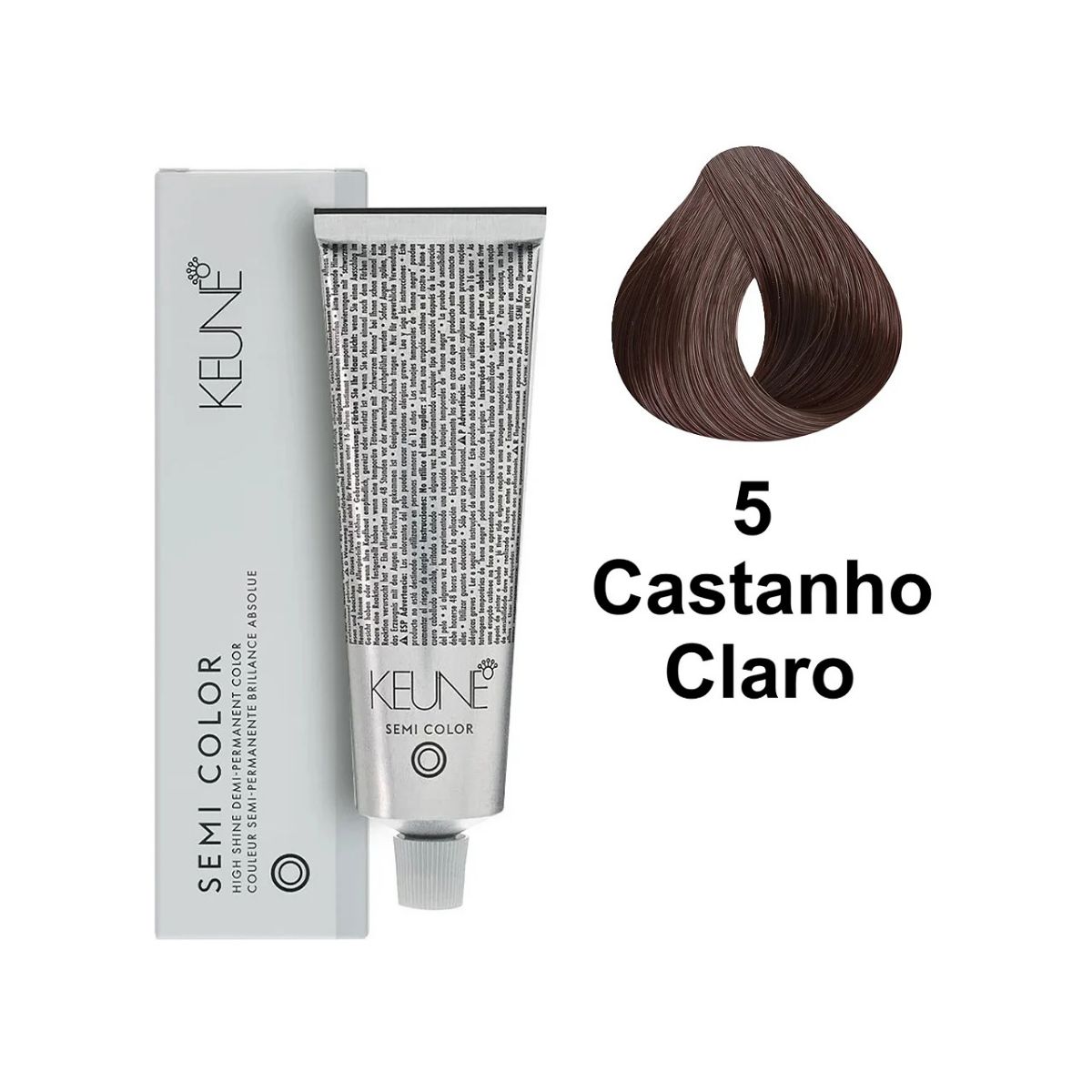 COLORAÇÃO SEMI COLOR 5 CASTANHO CLARO KEUNE 60ML