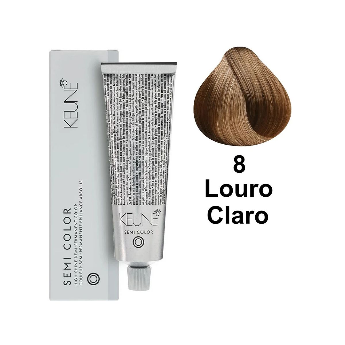 COLORAÇÃO SEMI COLOR 8 LOURO CLARO KEUNE 60ML
