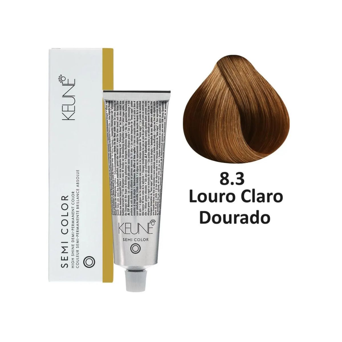 COLORAÇÃO SEMI COLOR 8.3 LOURO CLARO DOURADO KEUNE 60ML