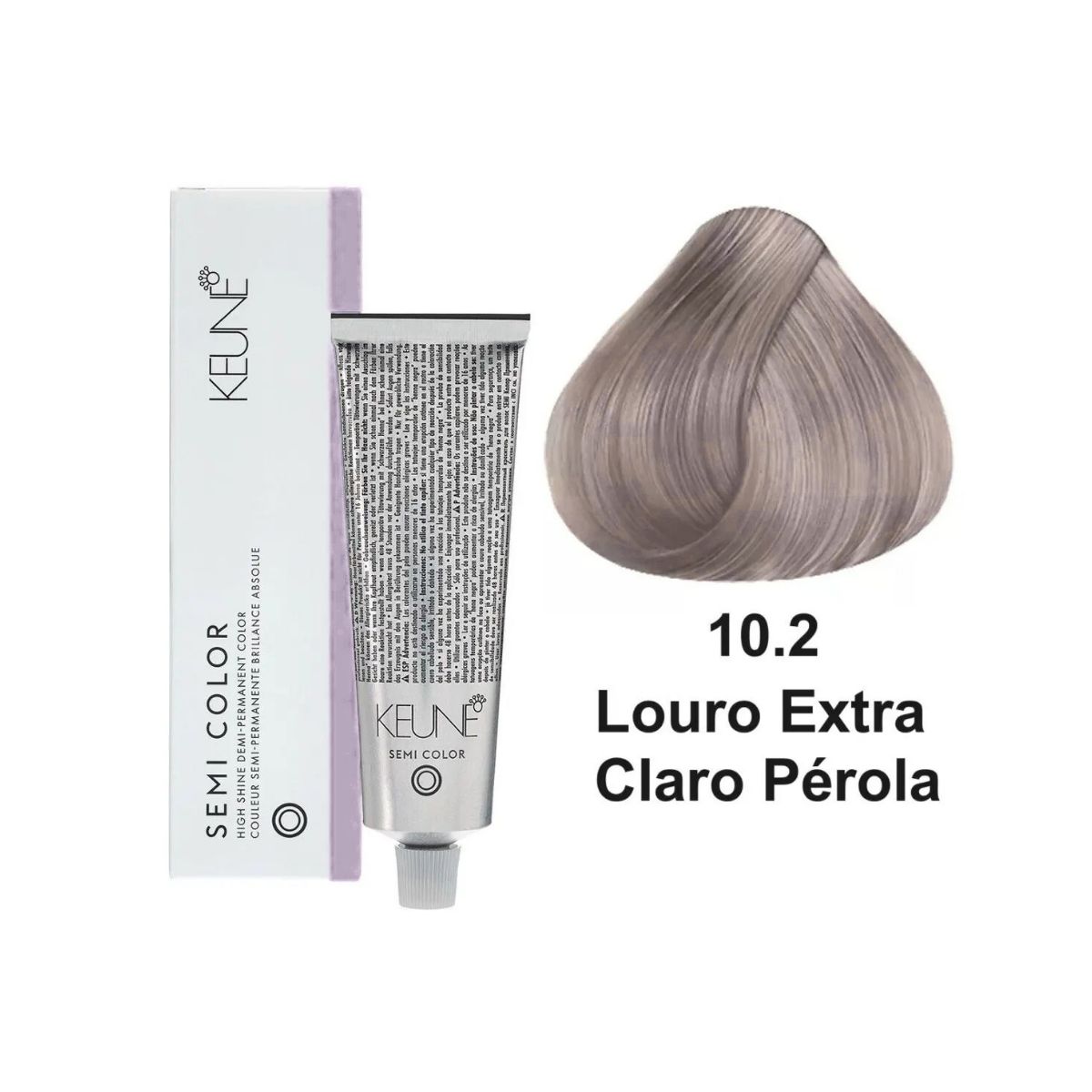 COLORAÇÃO SEMI COLOR 10.2 LOURO EXTRA CLARO PEROLA KEUNE 60ML