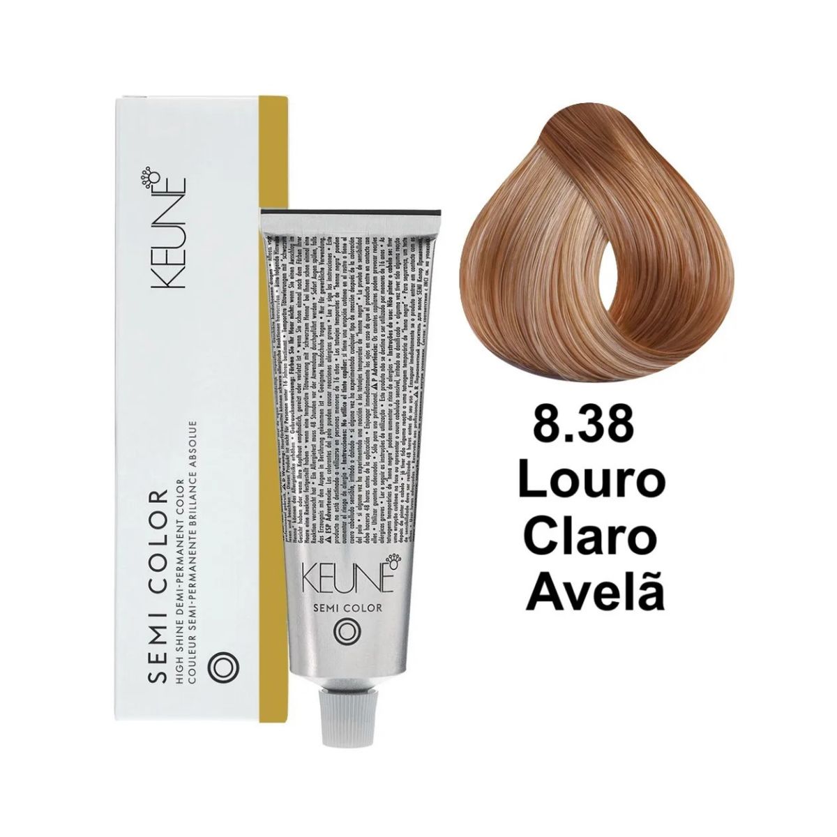 COLORAÇÃO SEMI COLOR 8.38 LOURO CLARO AVELA KEUNE 60ML