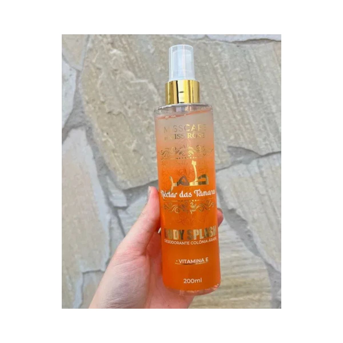 BODY SPLASH DESODORANTE COLÔNIA ÁRABE NÉCTAR DAS TÂMARAS MISS RÔSE 200ML