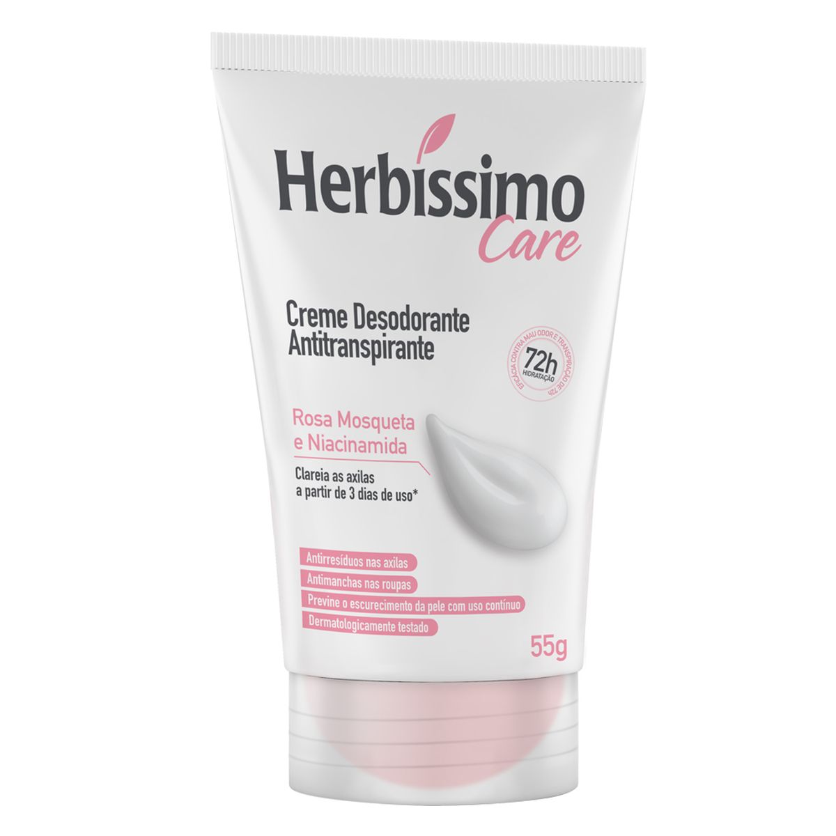 DESODORANTE CREME BISNAGA ANTITRANSPIRANTE ROSA MOSQUETA E NIACINAMIDA HERBÍSSIM