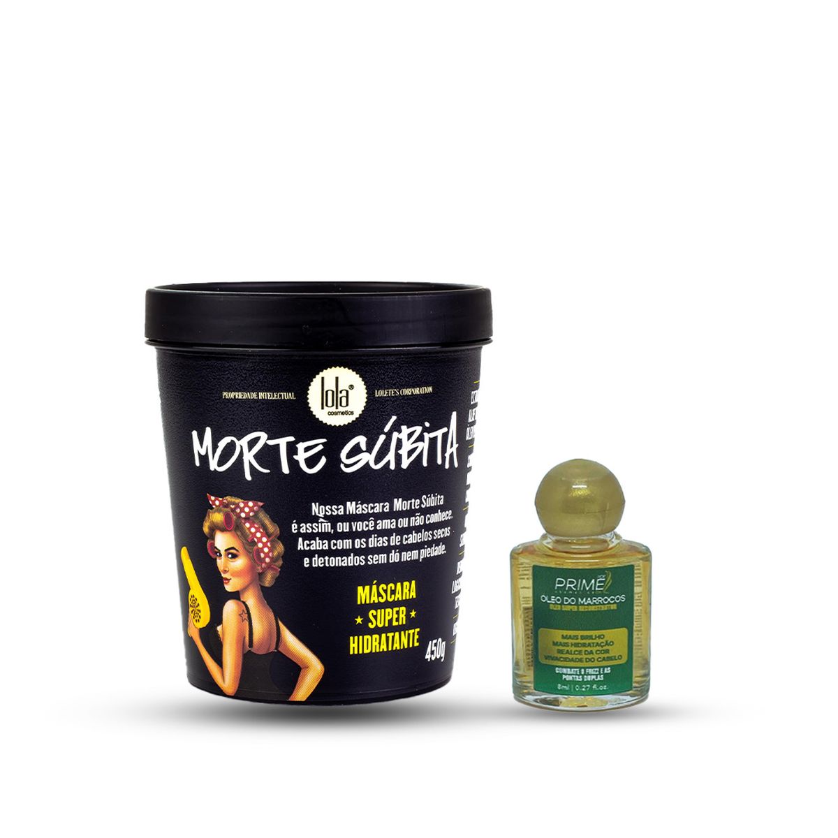 KIT LOLA COSMETICS MORTE SÚBITA MÁSCARA E ÓLEO DO MARROCOS