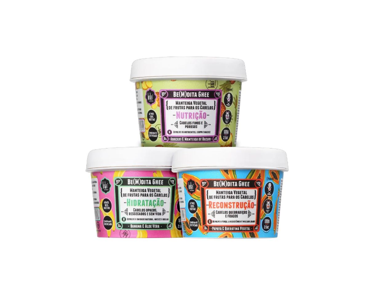 KIT LOLA 3x100G CRONOGRAMA CAPILAR BEMDITA GHEE