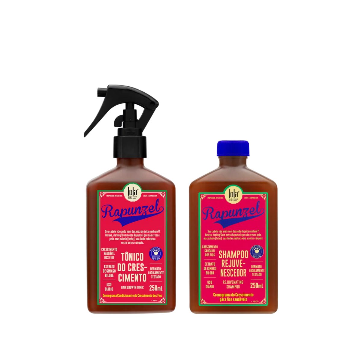 KIT LOLA COSMETICS RAPUNZEL TÔNICO CAPILAR E SHAMPOO