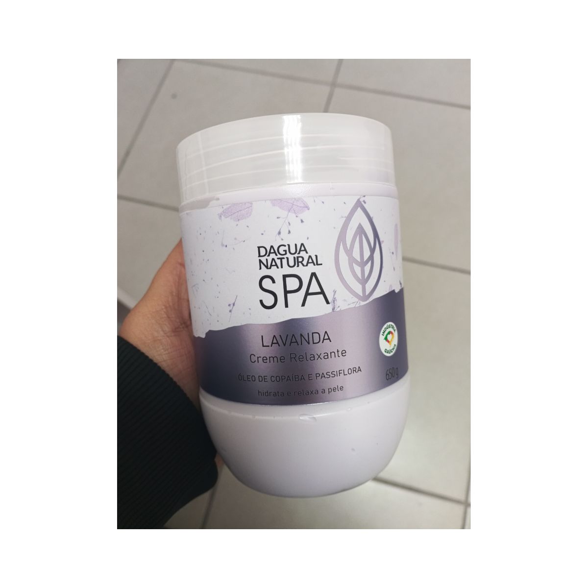 CREME DE MASSAGEM SPA LAVANDA D'AGUA NATURAL 650G