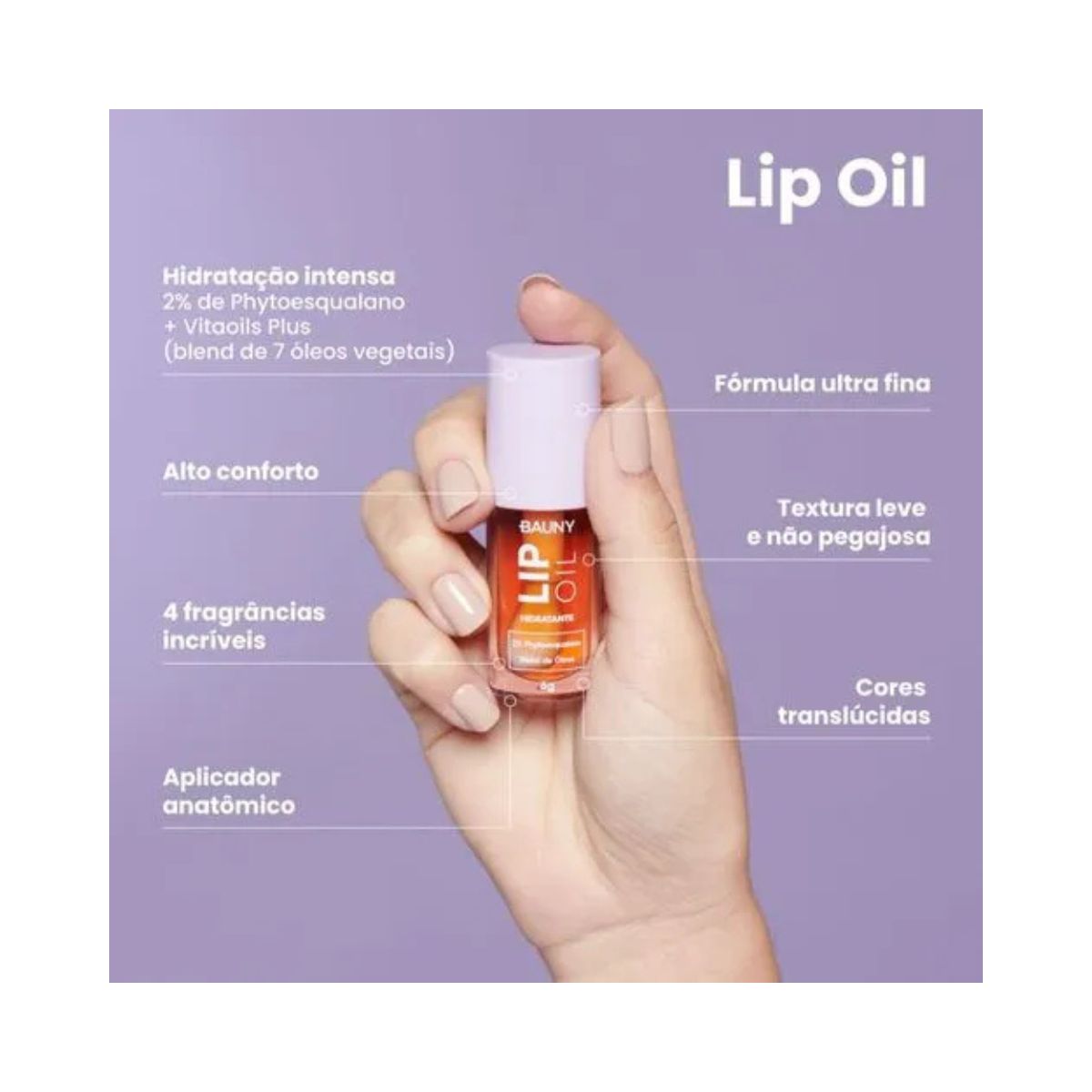 LIP OIL COR AVELA BAUNY 6G