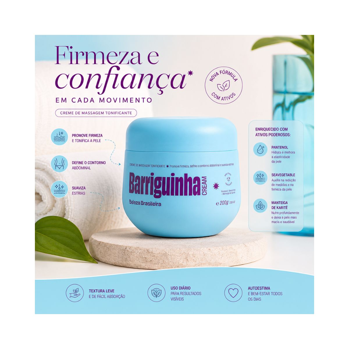 CREME CORPORAL BARRIGUINHA CREAM BELEZA BRASILEIRA 200G