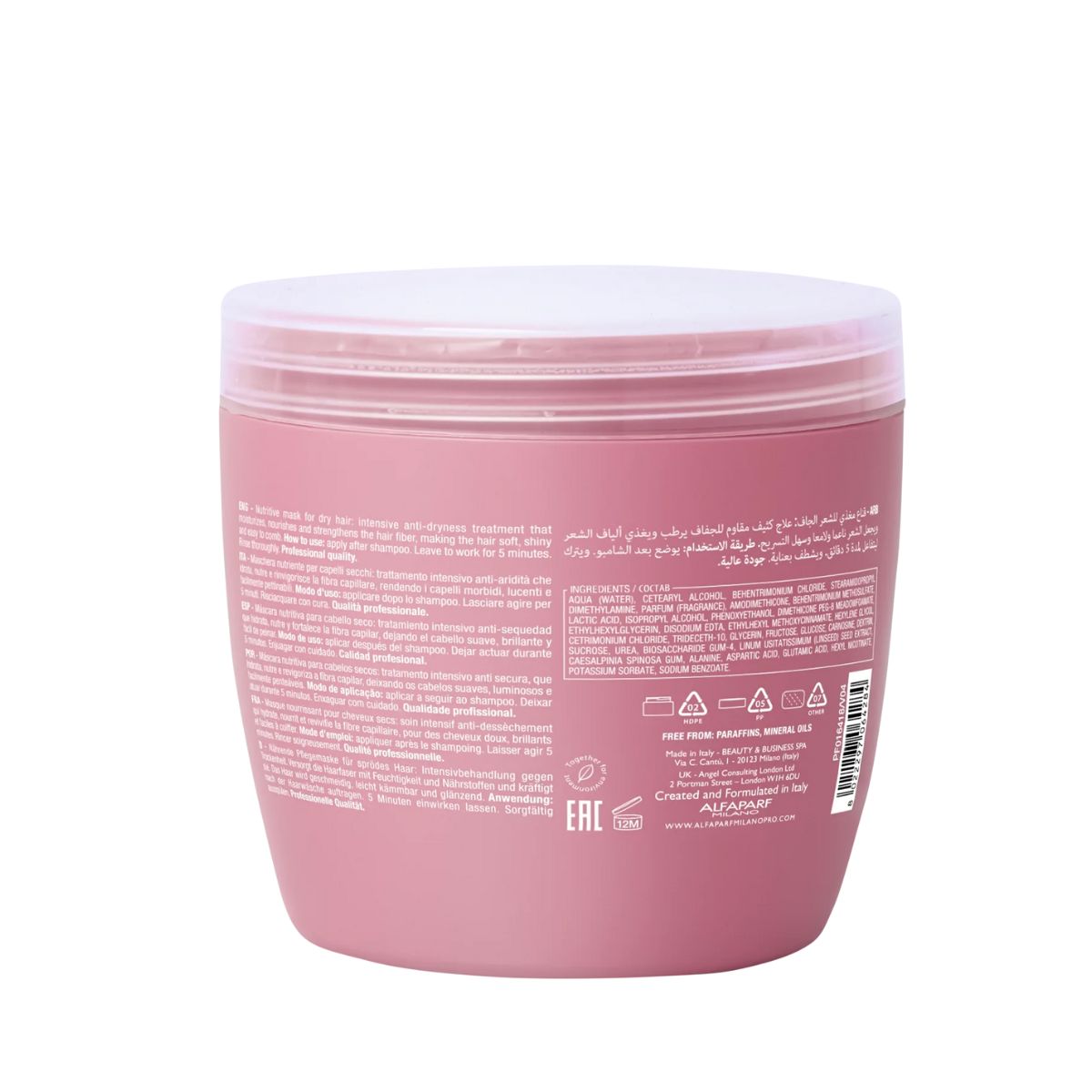 MÁSCARA CONDICIONADORA SEMI DI LINO NUTRITIVE MOISTURE DRY HAIR ALFAPARF 500ML
