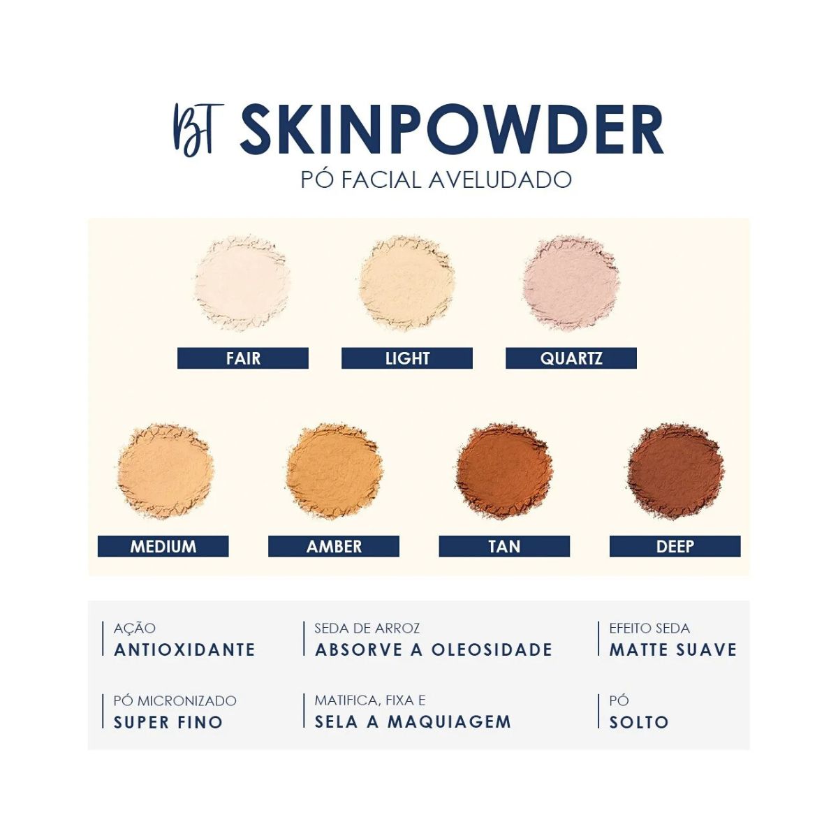 PÓ FACIAL SOLTO SKINPOWDER UNIQUE QUARTZ BRUNA TAVARES 15G