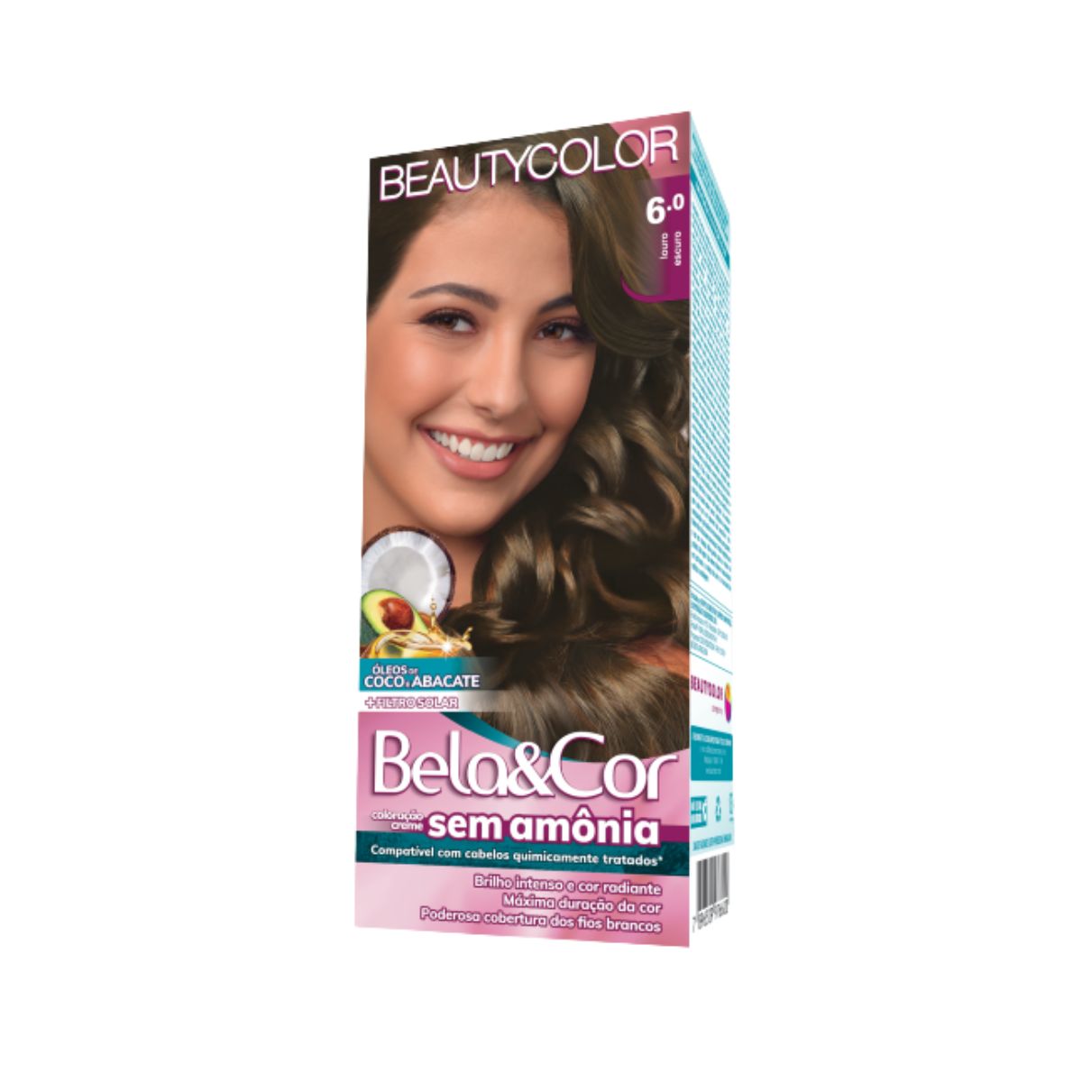 COLORAÇÃO SEM AMÔNIA KIT 6.0 LOURO ESCURO BELA&COR