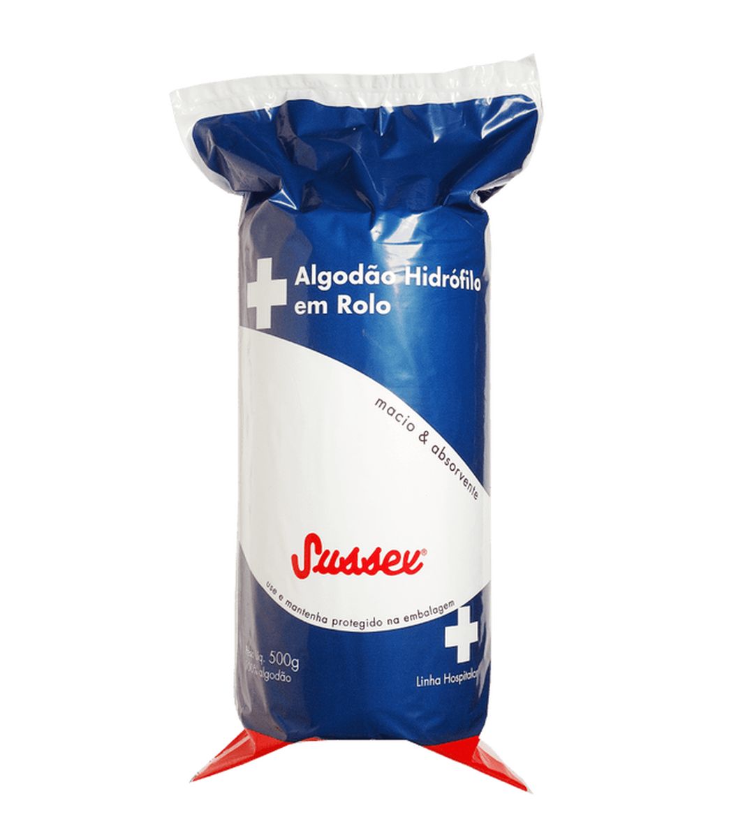 ALGODÃO ROLO HIDROFILO SUSSEX 500G