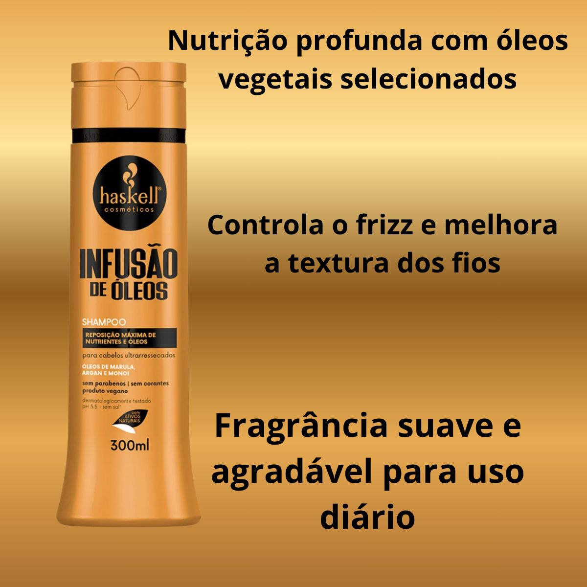 SHAMPOO INFUSÃO ÓLEOS HASKELL 300ML