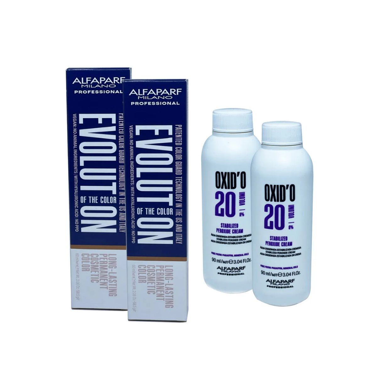 KIT ALFAPARF 8 LOURO CLARO 2 COLORAO + 2 OX 20VOL