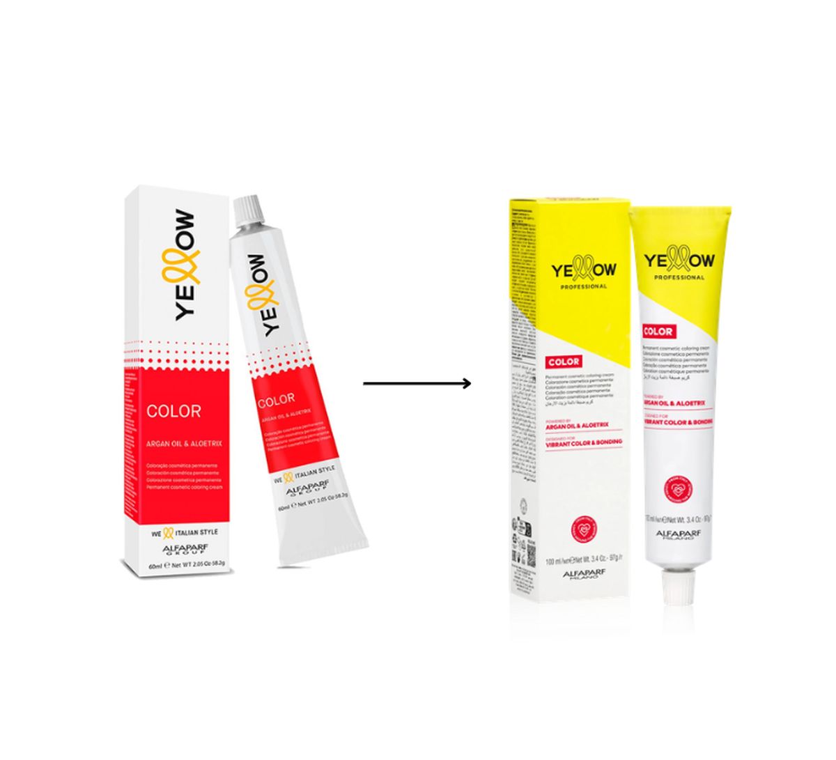 KIT YELLOW COLOR 6000 VERMELHO 2 COLORAÇÃO COM 2 OX 20VOL