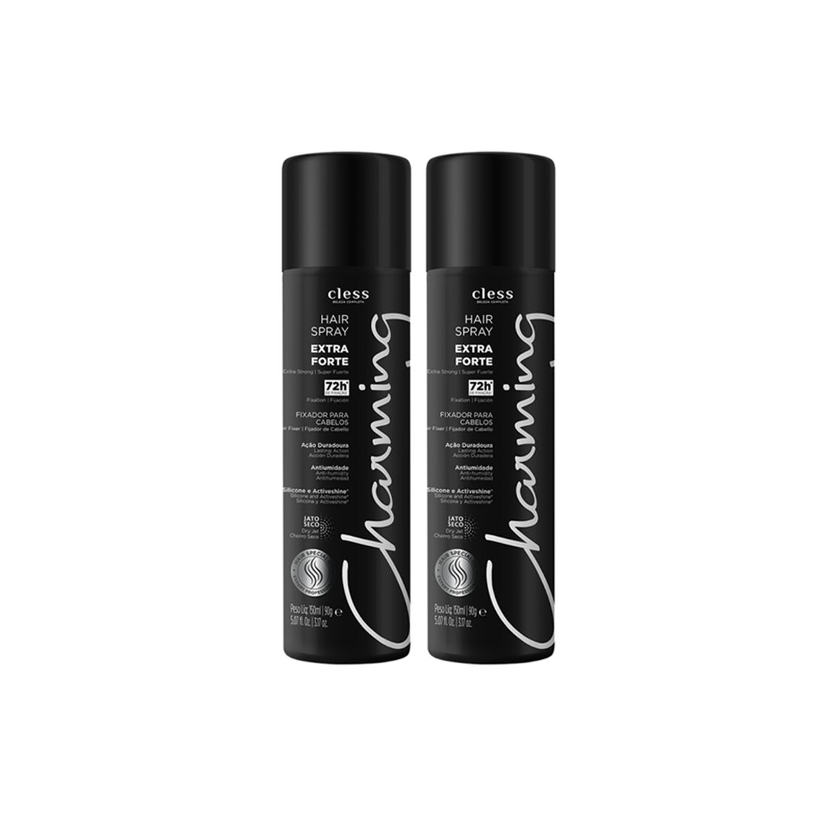 KIT C/2 SPRAY CHARMING BLACK 150ML