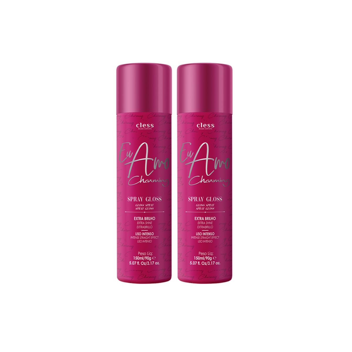 KIT C/2 SPRAY CHARMING BRILHO GLOSS 150ML