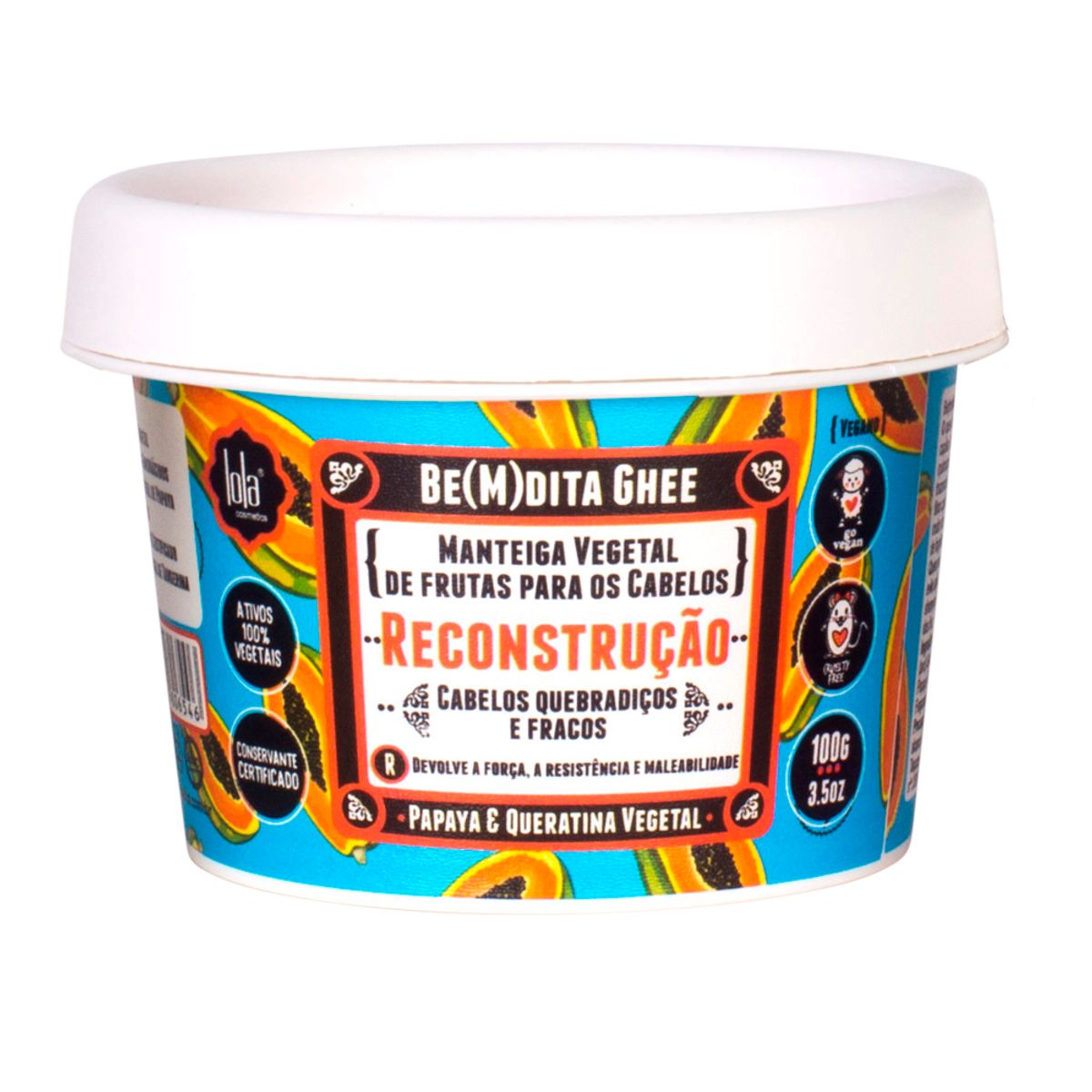 KIT LOLA 2 MÁSCARA CAPILAR BE(M)DITA GHEE RECONSTRUÇÃO 100G
