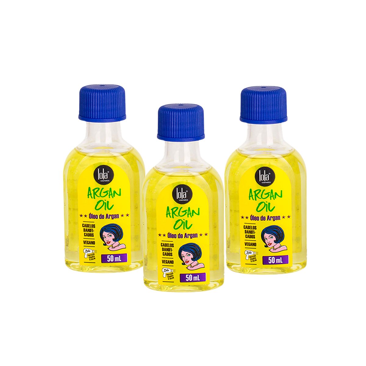KIT LOLA COSMETICS COM 3 OLEO ARGAN 50ML