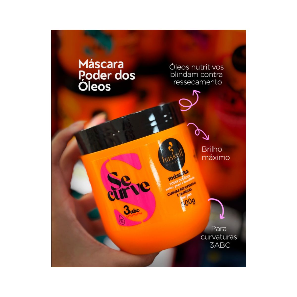 MÁSCARA PODER DOS ÓLEOS SE CURVE HASKELL 500G